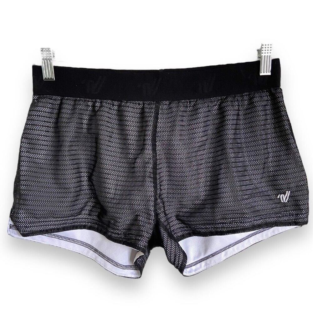 Varsity Spirit Womens Cheer Shorts Sz M Black Mesh Workout Cheerleading